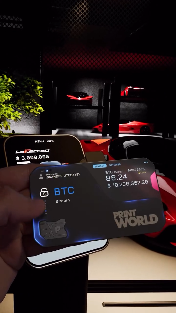 Print World Smart Wallet – Multi-Crypto VIP Banking Payment Card